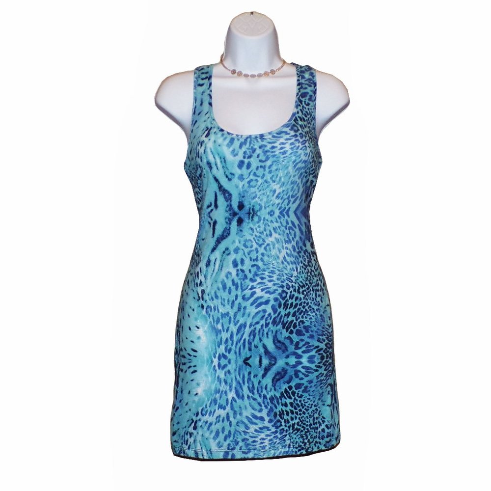 NWT Kiwi Animal Print Bodycon Tank Dress